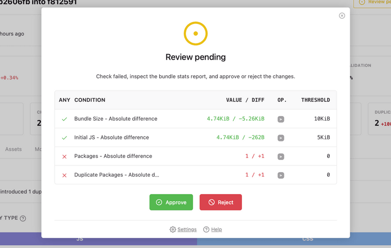 Bundle analysis review flow