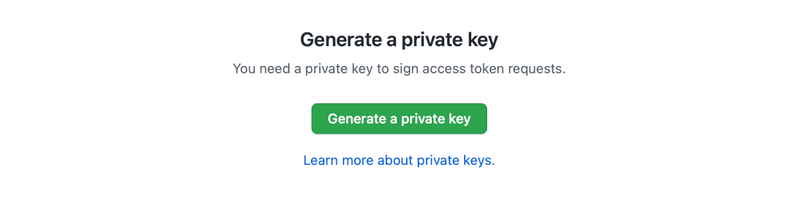 RelativeCI GitHub application - Settings - Private keys