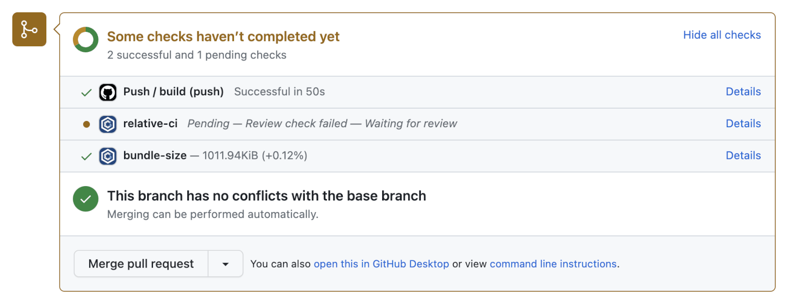 GitHub Commit Status review pending