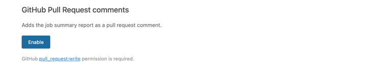Configure GitHub Pull Request comment