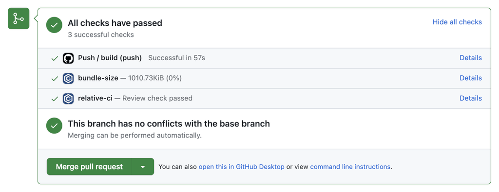 GitHub Commit Status review - RelativeCI - Catch bundle regressions ...